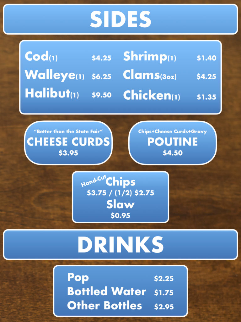 Our Menu Mac's Fish • Chips • Strips Fresh Fried Fish • Chips • Strips